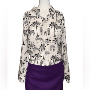 Jane + Delancey Zebra Button Down Shirt